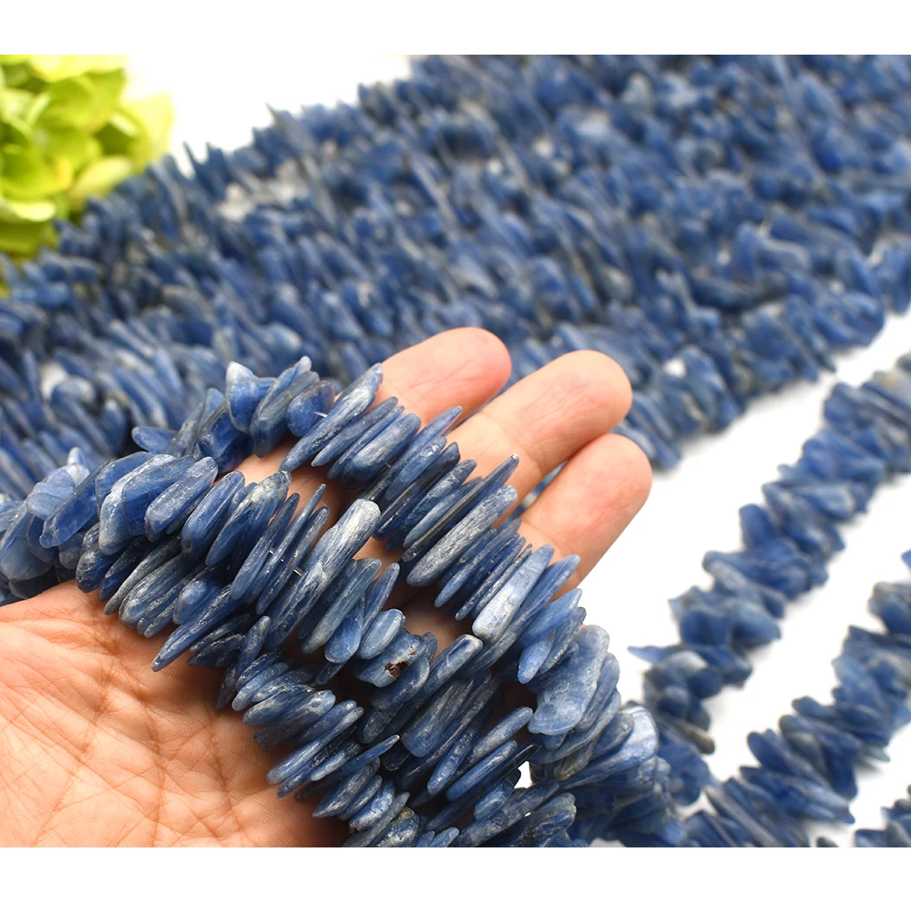 4-6X12-25mm 1 strand Natural Blue Crystals Natural Irregular Aquamarine Loose Stones 15.5