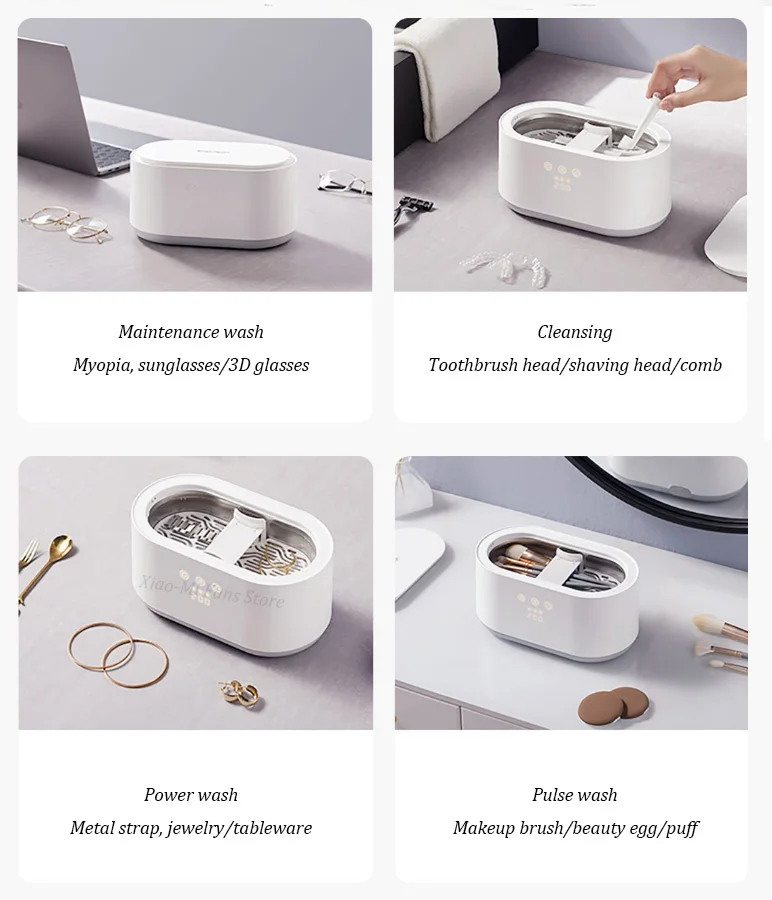 Youpin Eraclean Smart Ultrasonic Cleaner Ultrasonic Sonic Vibration Cleaning Machine Jewelry cleaner Work with Mi Home App