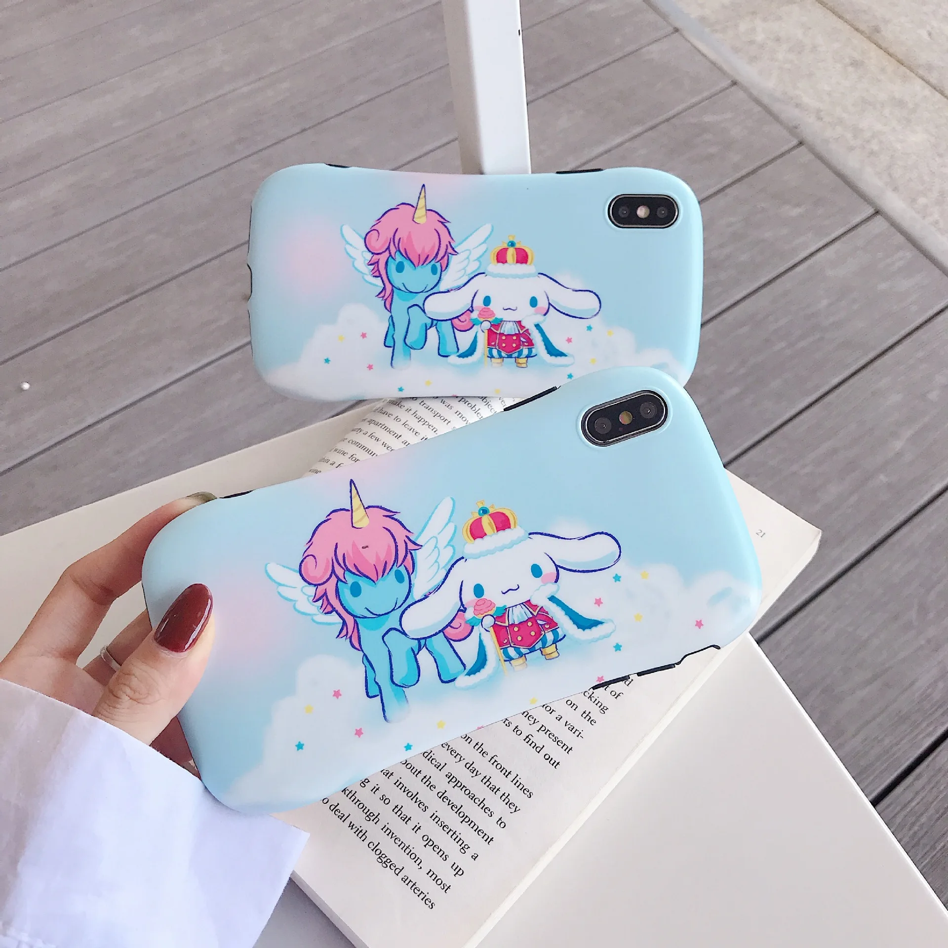 

Cartoon Cinnamon Unicorn iPhone Xs MAX Phone Case for Apple 8plus Slim Waist Protective Case 6S