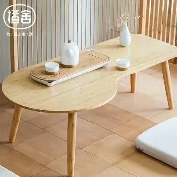 

Modern Minimalist Small Coffee Table Bamboo Furniture Multifunctional Balcony Stool Japanese Tatami Coffee Table Small