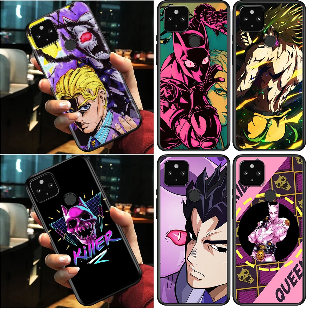Популярный ударопрочный чехол с аниме JoJo Killer для Google Pixel 6 5 4 5A 4A XL Pro 5G черный