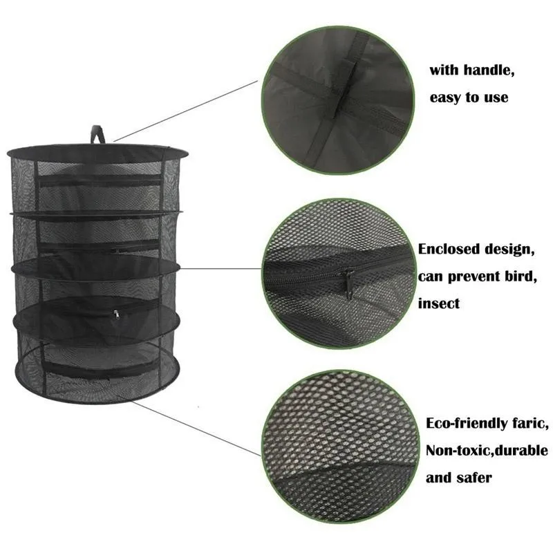 Drying Net Drying Rack 4 Layers Basket Foreign Trade Amazon Closed With Zipper Drying Clothes Baskets Household Drying Net