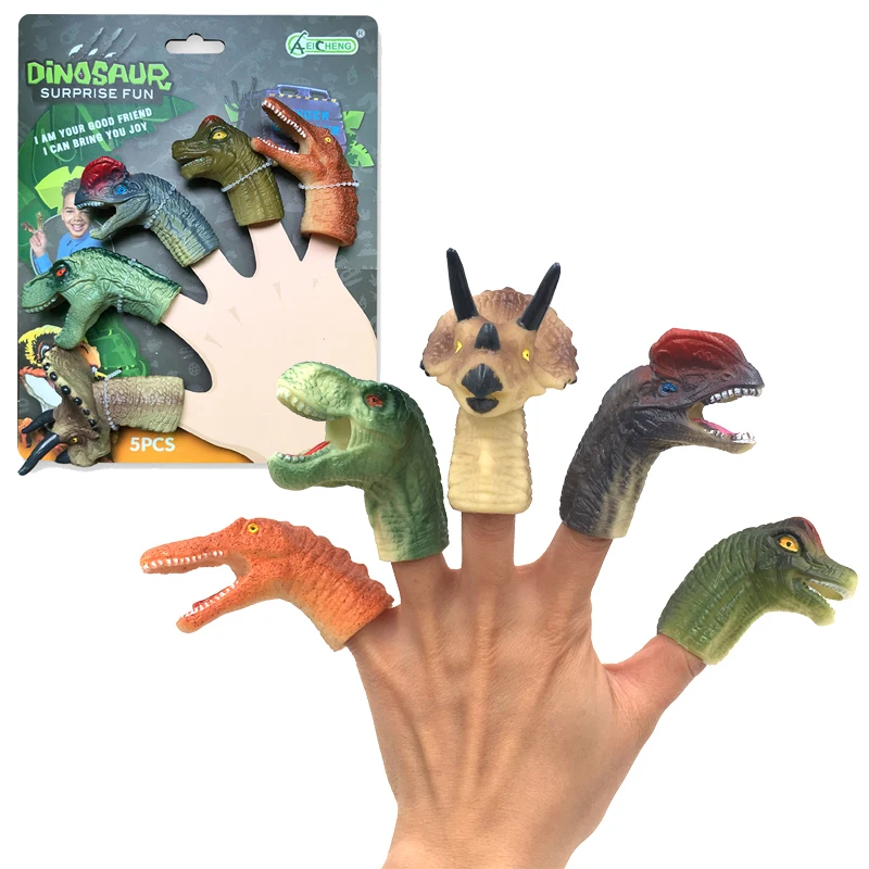 5pcs Mini Dinosaur Finger Puppet Dinosaur Portable Cartoon Fingers Toy Doll  Baby Early Educational Hand Story Decompression Toys - Puppets - AliExpress