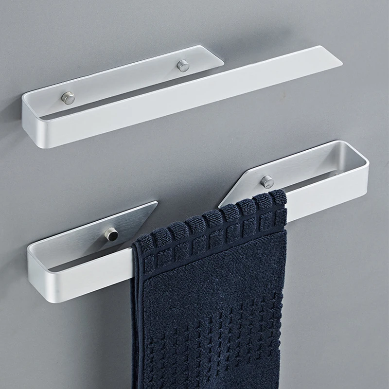 

Серебряная вешалка для полотенец в ванную комнату, вешалка для полотенец, кухонный держатель для полотенец, матовые черные аксессуары для ванной комнаты