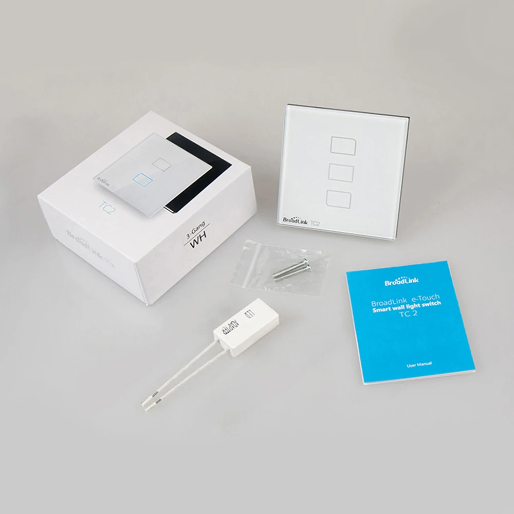 Broadlink TC2 ЕС Великобритания WiFi настенный сенсорный светильник переключатель RF 433
