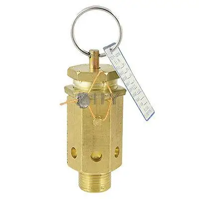 

Gold Tone 19/32" Dia Thread -5-120C 13MPa Air Compressor Safety Relief Valve