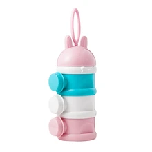 Портативный дозатор формулы молочного порошка, контейнер для хранения еды, миска для кормления малышей, для маленьких детей, трехсетчатый контейнер для детского питания, коробка