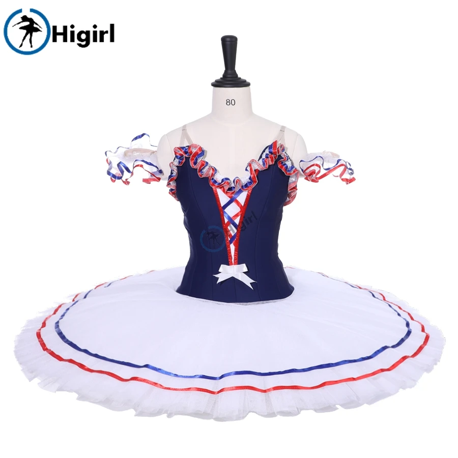 Профессиональный Балетный костюм-пачка для взрослых девочек темно-синего цвета