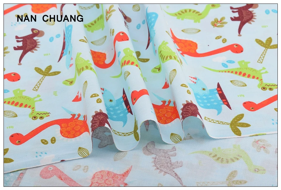 Nanchuang 6 шт./лот, мультяшная саржевая хлопковая ткань, сделай сам, швейная стеганая одежда для детей и детей, толстая ткань для пэчворка, материал 20 см x 25 см