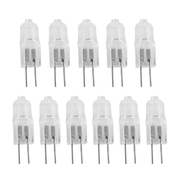 

10X G4 Warm White JC Halogen Capsule Bi-Pin Light Bulb Lamp Clear 10 Watt 12v