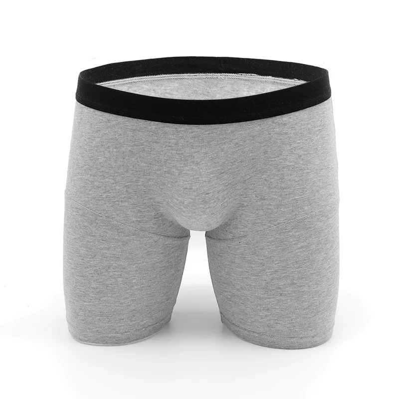 Men's pure cotton underwear long-length flat-angle loose breathable young four-corne | Мужская одежда