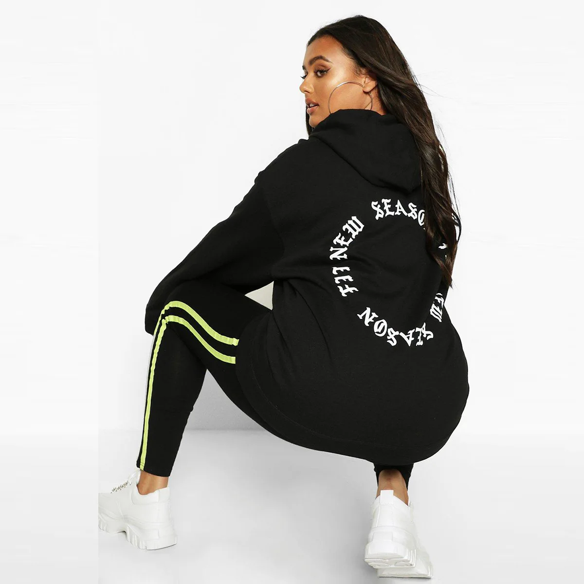 

Kisilk Simple Sports Casual-Style Large Size-Printed Letter Hooded Long Sleeve Pullover Hoody 2020 Autumn