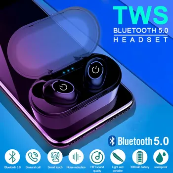 

The new tws wireless Bluetooth earphone 5.0, Bluetooth headset with charging compartment
