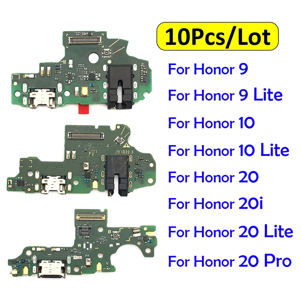 

10Pcs/Lot, Charger Board For Huawei Honor 8 9 Lite 8X 10 20 Pro 20i USB Port Connector Dock Charging Board Flex Cable