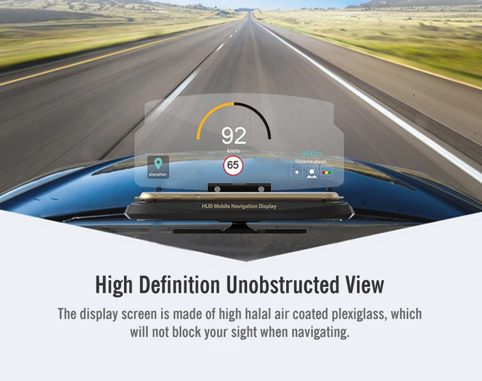 Универсальный автомобильный держатель hud, навигационный Дисплей для мобильного телефона, проекционный кронштейн, подставка для мобильного телефона, поддержка смартфона soporte