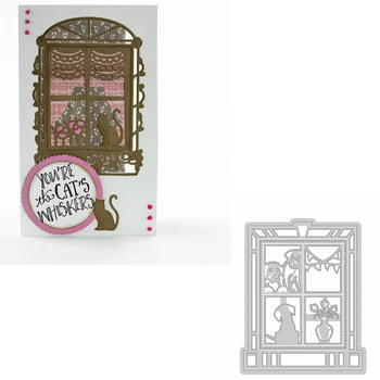 

Dog Sitting By Window Scene Die Cuts For Card Making Dog Sitting By Window Scene Metal Cutting Dies Stencils Decoration New 2019