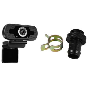 

2Pcs Barb Fitting Computer Water Cooling Radiator Copper & 1x 1080P 30Fps 2M Pixels Full HD USB Webcam Microphone