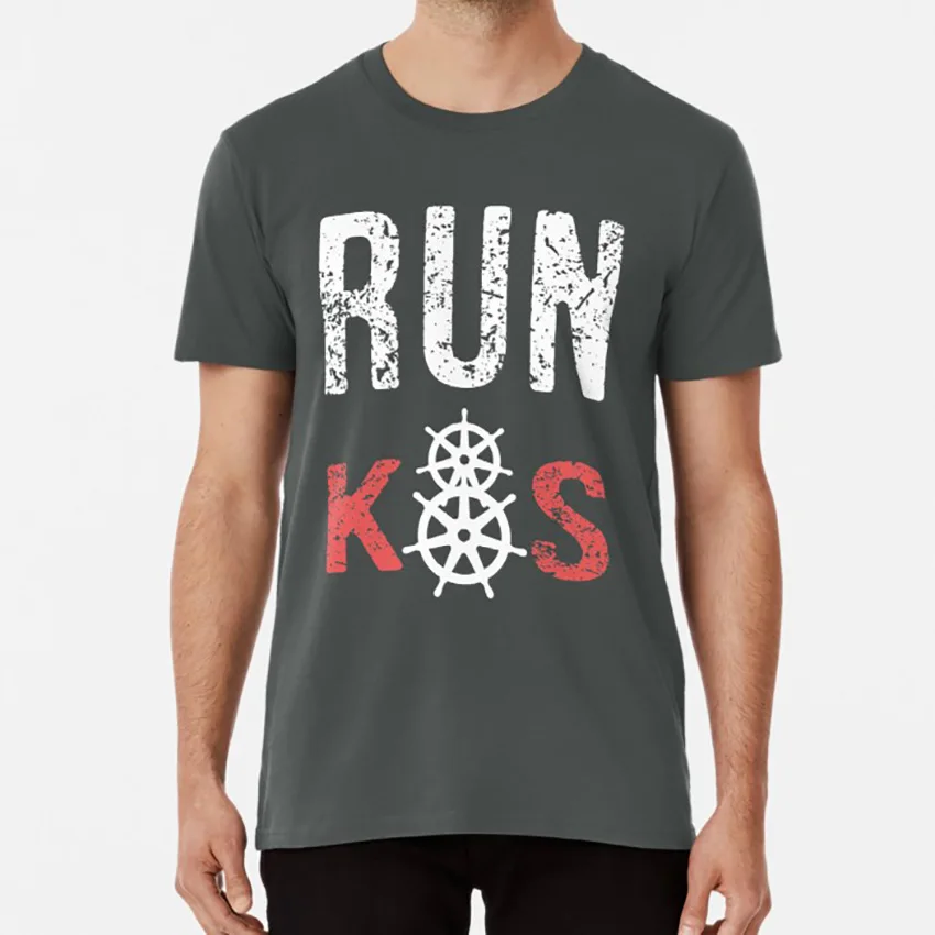 Темно-серый RUN k8s T shirt k8s kubernetes docker devops helm golang coderman linux unix admin - Цвет: Темно-серый