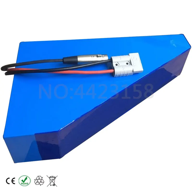 Flash Deal 48V 20Ah Triangle Battery 48V 1000W 2000W Electric Bike Battery 48V 20Ah Lithium Battery with Bag+ 54.6V 5A Charger Duty Free 4