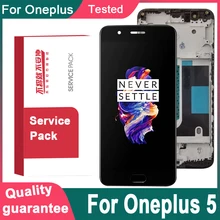 Pantalla OLED / AMOLED de 5,5 pulgadas para móvil, montaje de digitalizador con pantalla táctil para Oneplus 5, 1 + 5, LCD de repuesto, calidad TFT