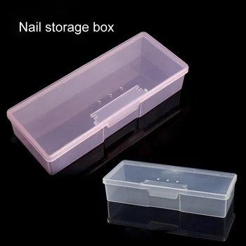 

Plastic Transparent Storage Box Nail Art Tool Storage Box Nail Dotting Drawing Pens Buffer Grinding Files Organizer Case