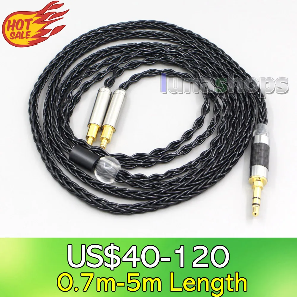 LN006598 2 5 мм 4 XLR 8-жильный посеребренный черный кабель для наушников звуковой