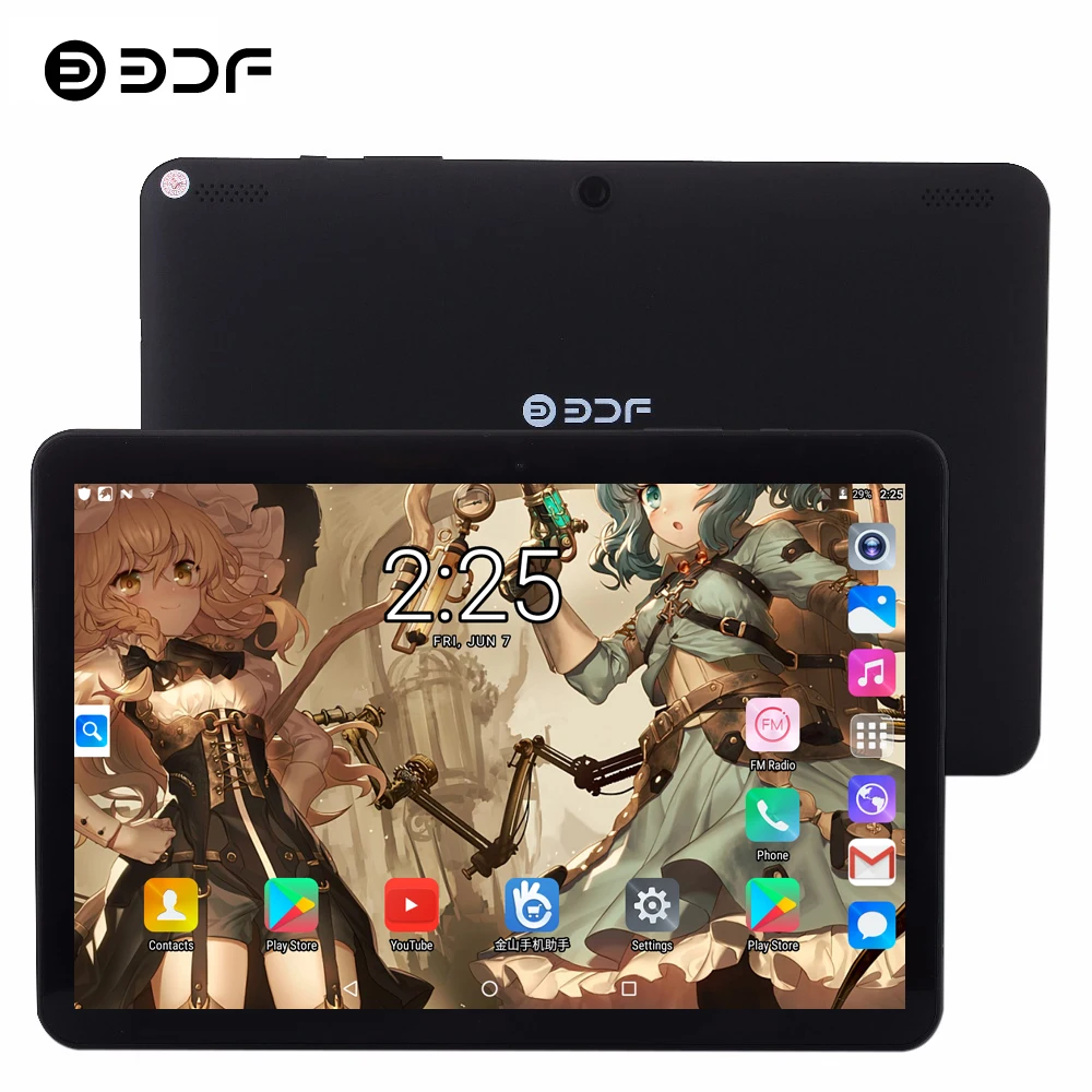 

BDF Tablet 10.1 Inch Android 7.0 Quad Core Tablets Pc 1GB+32GB WiFi Tablets Support Google Market 1280*800 IPS Laptop Tablet 10
