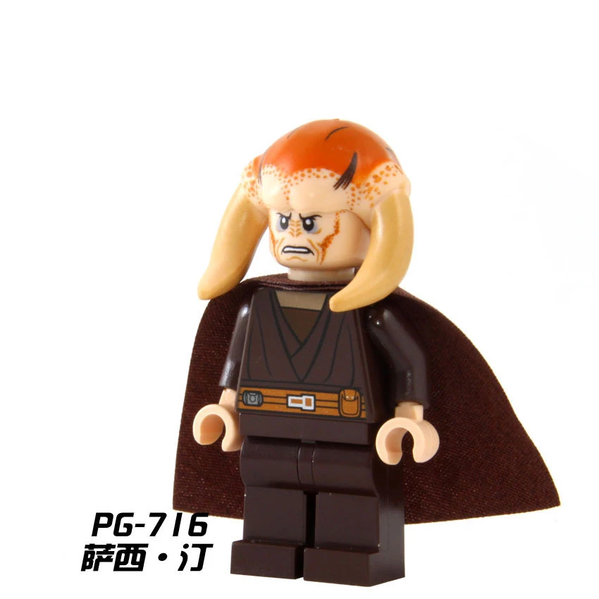 Starwars Luke Leia Han Solo Darth Vader Obiwan Yoda Ray Finn C3po jedi Building Blocks Toy for Children Star Wars Figures Bricks - Цвет: Темный хаки
