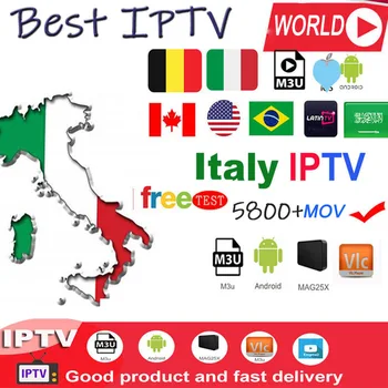

Hot sale World IPTV iptv stb 7600 World 5800 MOV Smarters IPTVUSA Europe Subscription with TV For M3u Android Enigma2 Smart T