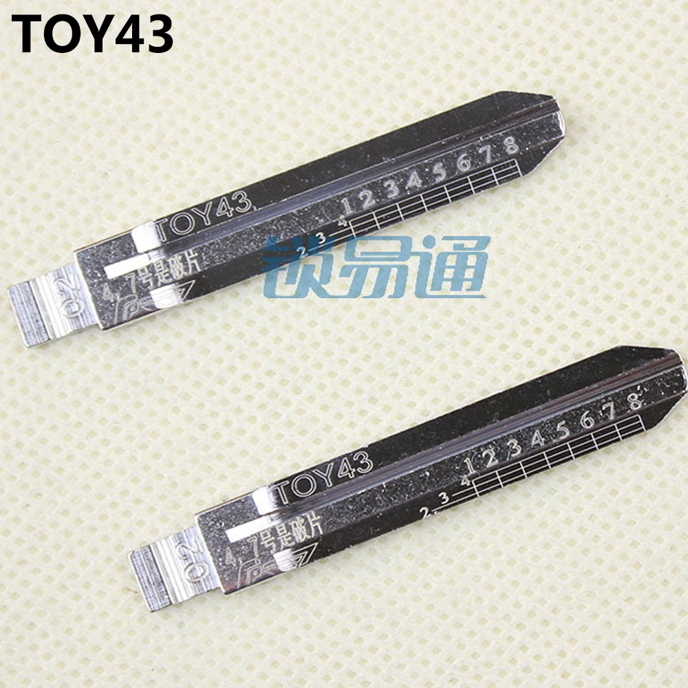 10 шт./лот TOY43 гравированный линейный ключ для 2 в 1 LiShi старой версии Toyota резные