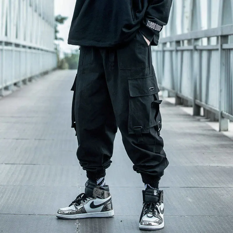 black cargo pants for men