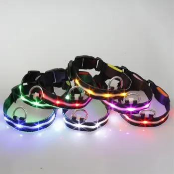 

Dogs Collars Pet Dog Glowing Collar USB Rechargeable Flashing Night Cats Collars Teddy Luminous LED Light Pet Collar Leash New
