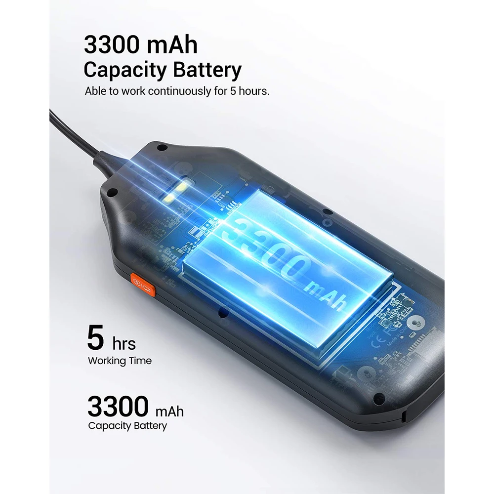 DS450 Dual Lens 4.5in IPS Screen Digital Endoscope 8mm Waterproof Pipe Inspection Camera Industrial Borescope 3300mAh Battery