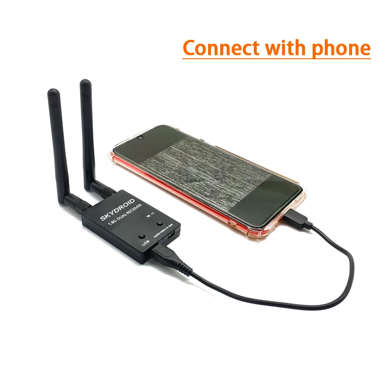 Skydroid UVC двойная антенна управления приемник OTG 5 8G 150CH полный канальный FPV с аудио