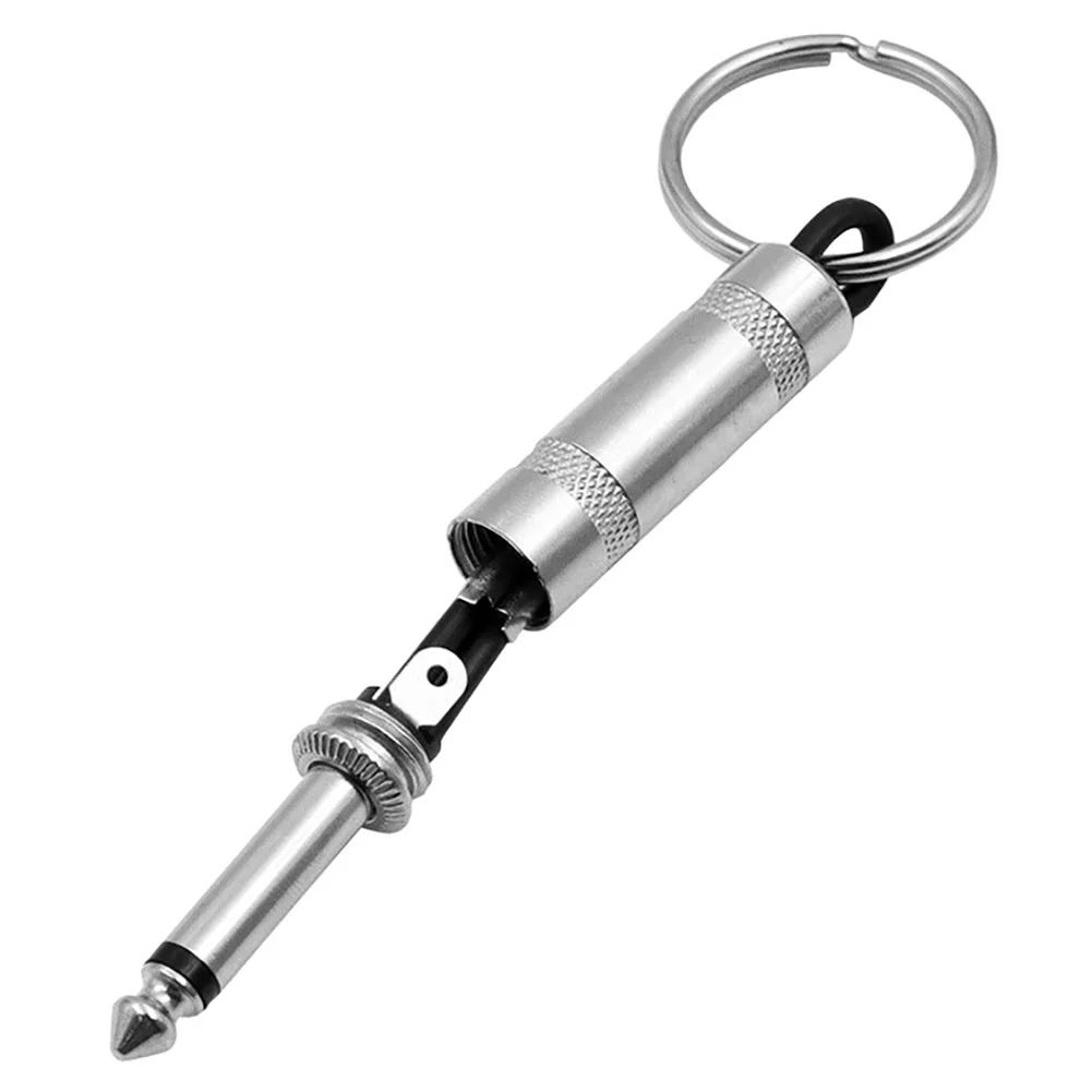 6.35mm Monaural Plug Mono Amplifier Plug Audio Microphone Guitar Speaker Projector Audio Connector Plug Mic Jack Key Chain