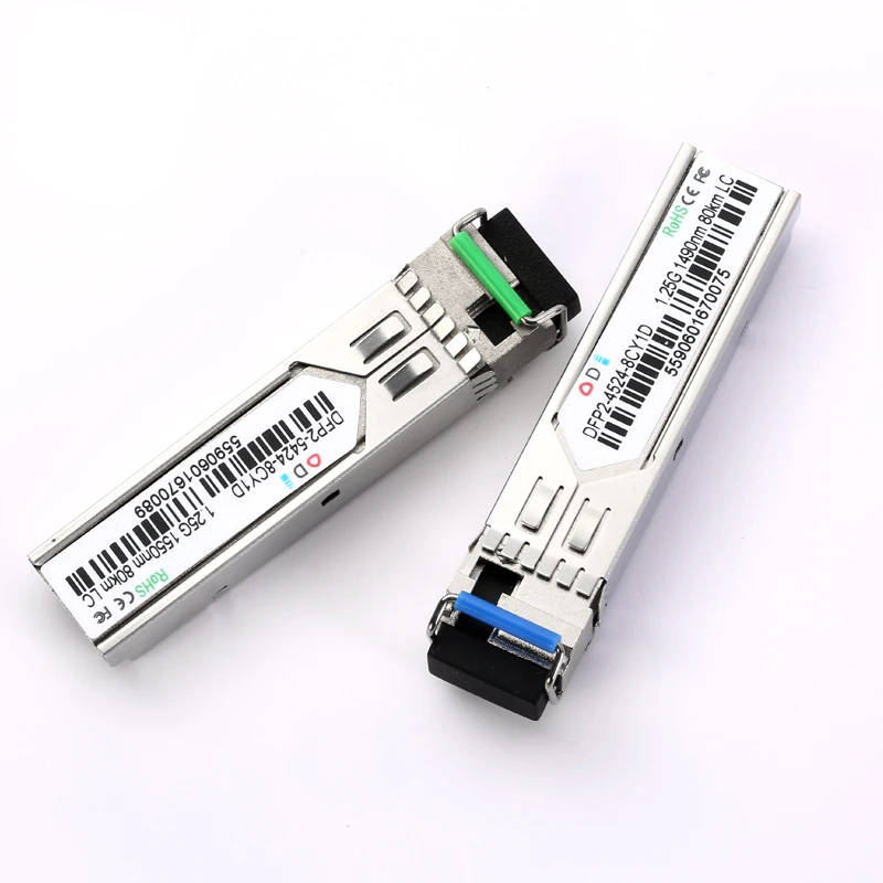 LC 80 км SFP волоконно-оптический модуль 155 м LC 100 км 1490/1550 нм одиночный волоконный SFP оптический модульный SFP приемопередатчик для ONU OLT