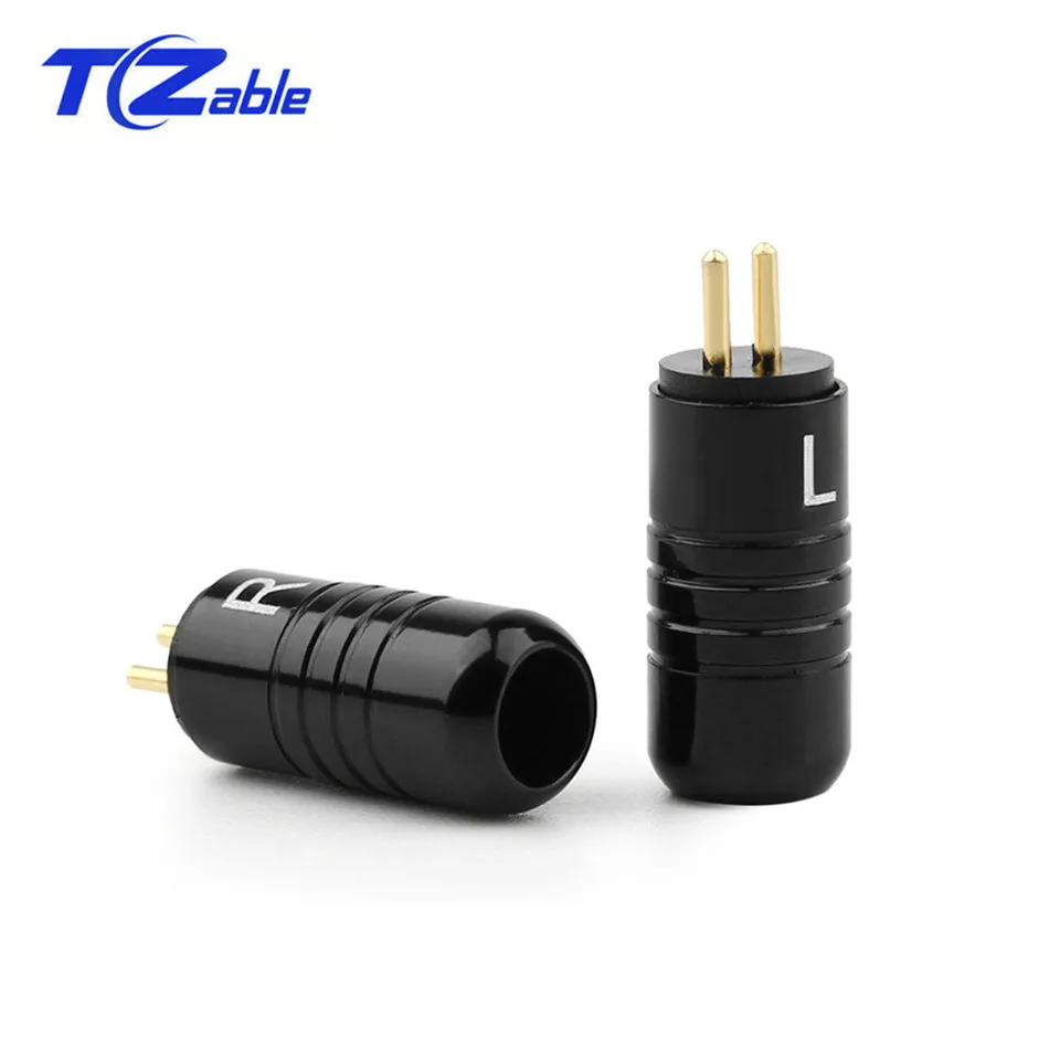 DIY 0 78mm Earphone Pins Plug For JH JH16 JH11 Pro Audio Adapter Solder Wire Connector Headphone Jack Black Silver Gold Plated