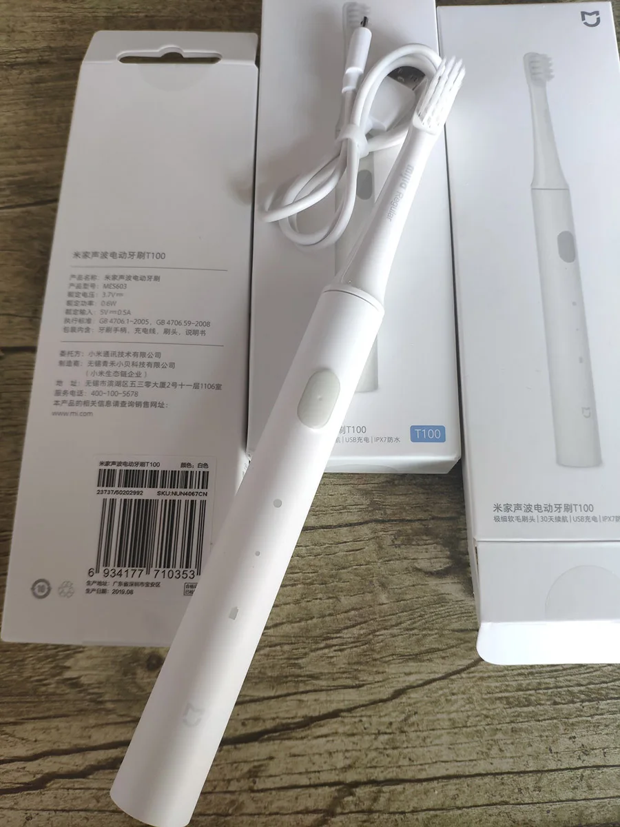 Оригинальная Xiaomi Mijia T100 умная электрическая зубная щетка 46 г 2 скорости Xiaomi Sonic зубная щетка отбеливание Уход за полостью рта зона напоминание