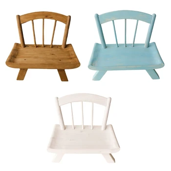 Puntelli per Fotografia neonato sedia in legno Vintage letto mobili per bambini per neonato servizio fotografico Fotografia posa accessori per bambini