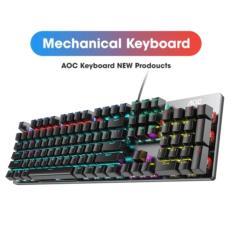 AOC GK410 Clavier de jeu mécanique Blue Switch-2