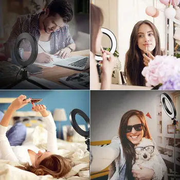 

LED Ring Light Ring Fill Light Video Light Lamp Universal Portable Beauty 2 in 1 Dimmable W/Tripod Stand Photo Sudio