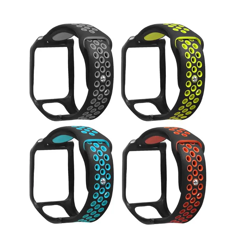 Дышащий ремешок для часов, сменный силиконовый ремешок для Tomtom Runner 3/Adventurer/Golfer 2/Runner 2 Cardio Music Watch