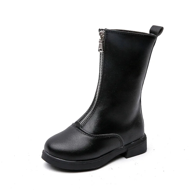 

Kids Boots Leather Winter Fur Ankle Boots For Girls Toddler Fashion Girls Snow Boots Children's Shoes Martin boots