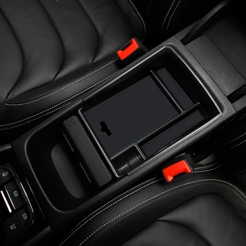 

For Skoda Kodiaq 2017 2018 Plastic Black Center Armrest Storage Box 1pc