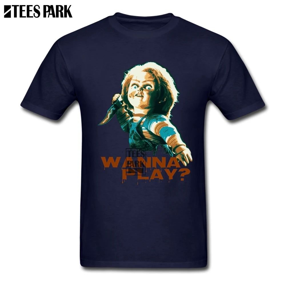 Horror Movie Child Play Chucky Retro T Shirts Male Crew Neck Short Sleeve T-Shirt Popular Teenage Normal Men's Formal | Мужская