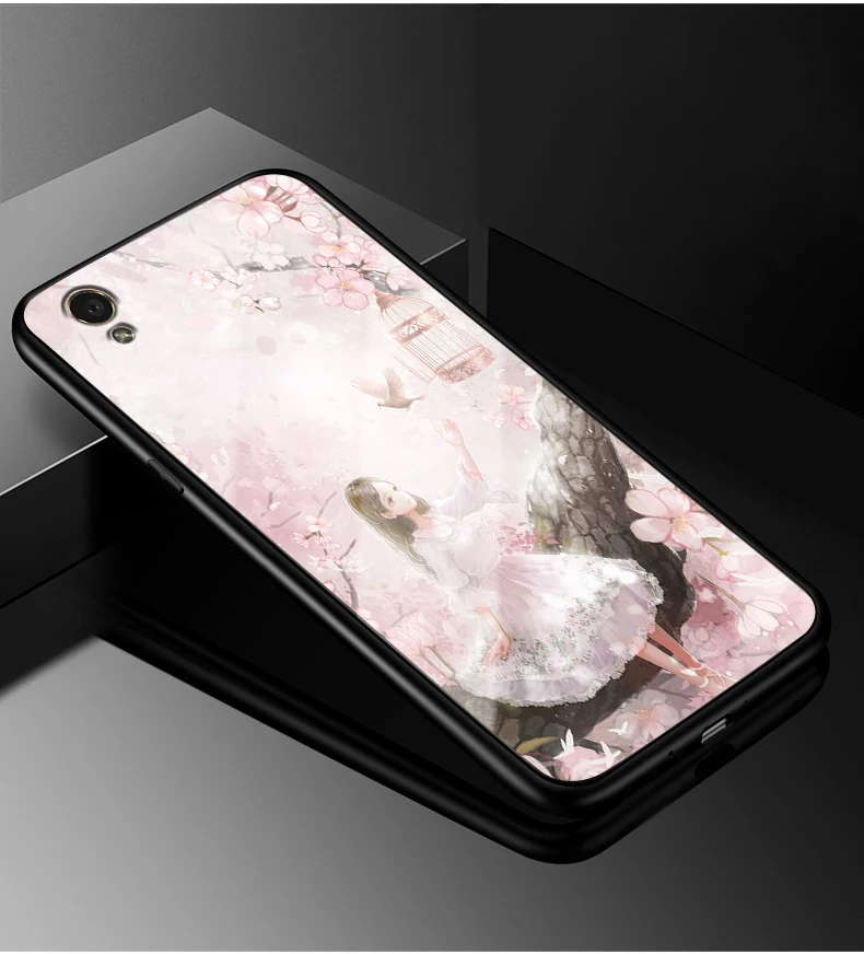 28 Для OPPO A37 чехол PC пластик+ стекло чехол для телефона черный ТПУ бампер чехол для OPPO A37 A 37 A37M A37F OPPOA37 полная защитная крышка - Цвет: 28