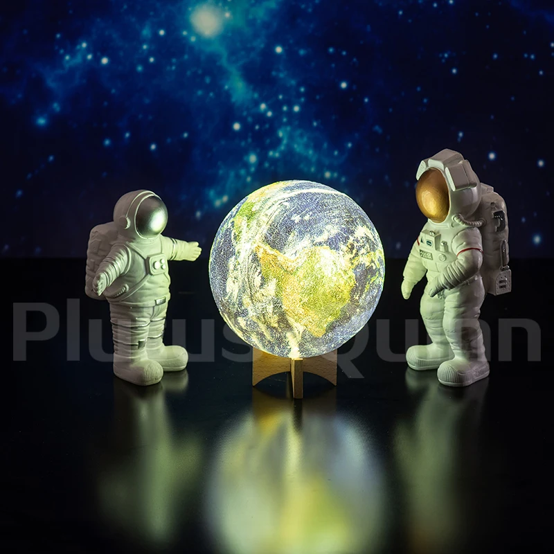 Прямая поставка новинка 2020 ночник с 3d печатью перезаряжаемая планета для спальни