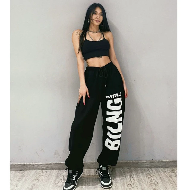 Pantalones deportivos de baile de jazz de Hip-hop para mujer