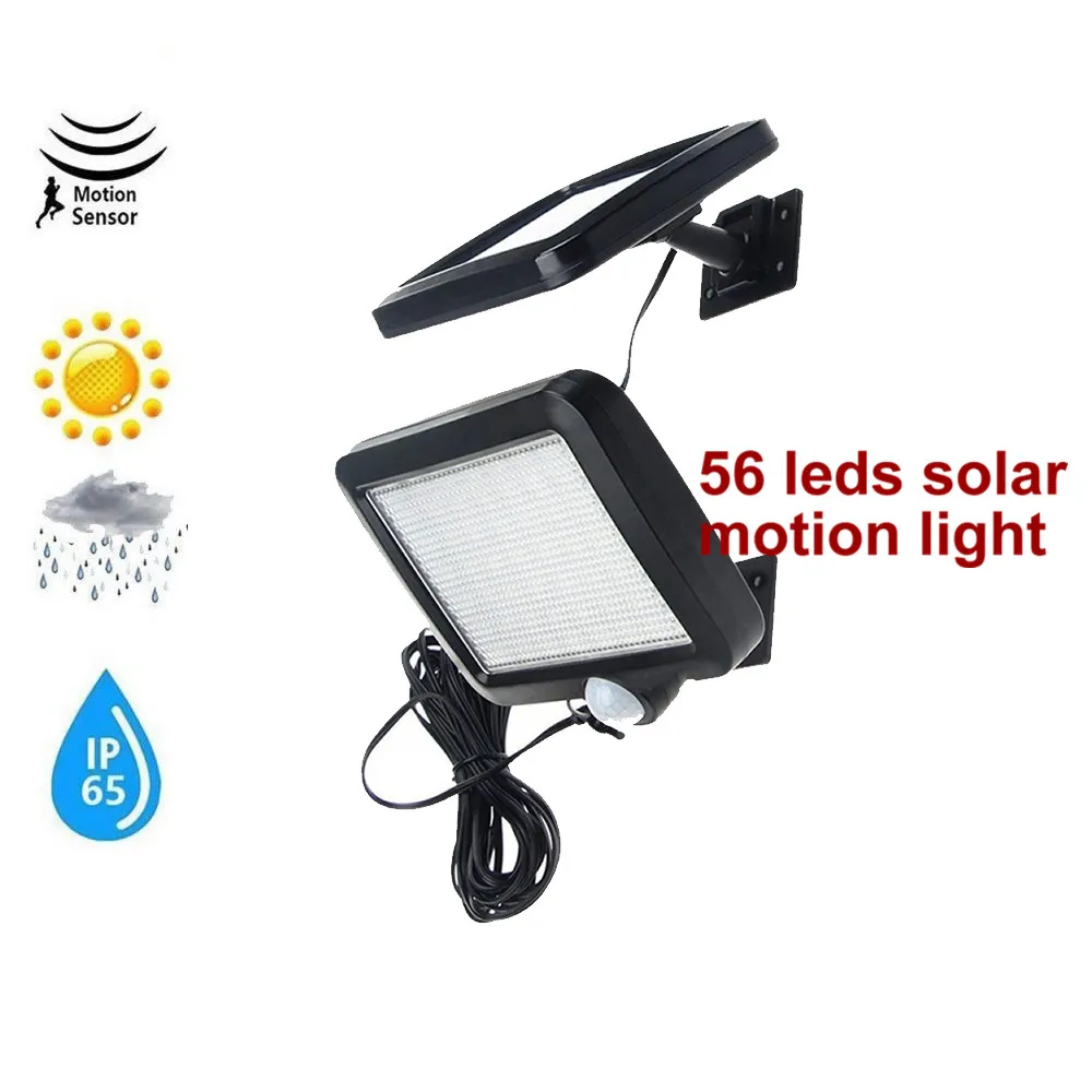 56 led 500lm Солнечный свет раздельный монтаж pIR motion senser фонарь с питанием от солнечной
