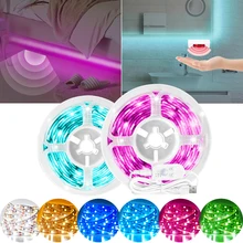 Sensor de varredura da mão do sensor de movimento da luz de tira conduzida com regulável dc 5v usb smd2835 tira de luz da noite para o banheiro da cozinha do quarto